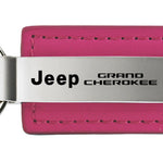 Jeep Grand Cherokee Leather Key Fob - Pink