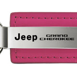 Jeep Grand Cherokee Leather Key Fob - Pink