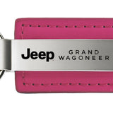 Jeep Grand Wagoneer Leather Key Fob - Pink