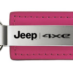 Jeep 4xe Leather Key Fob - Pink