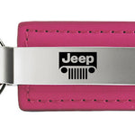 Jeep Grill Leather Key Fob - Pink