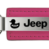 Jeep Duck Leather Key Fob - Pink