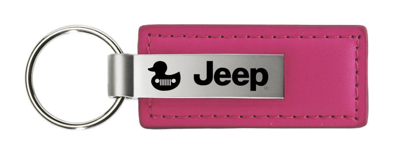 Jeep Duck Leather Key Fob - Pink