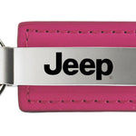 Jeep Leather Key Fob - Pink