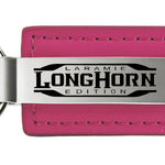 Ram Longhorn Laramie Leather Key Fob - Pink