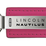 Lincoln Nautilus Leather Key Fob - Pink