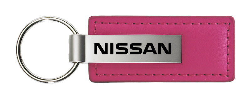 Nissan Leather Key Fob - Pink