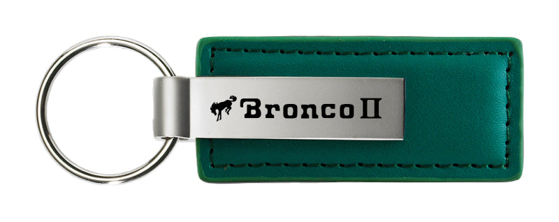 Ford Bronco II Leather Key Fob - Green