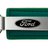 Ford Leather Key Fob - Green