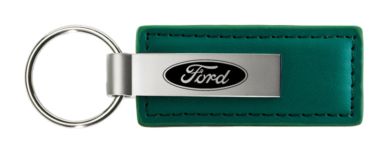 Ford Leather Key Fob - Green