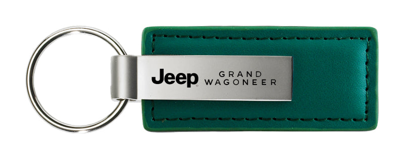 Jeep Grand Wagoneer Leather Key Fob - Green