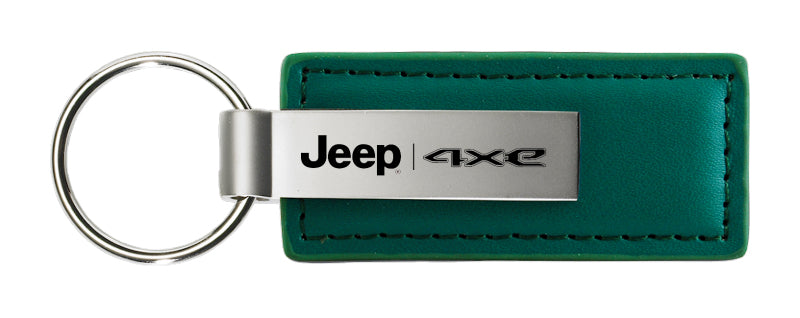 Jeep 4xe Leather Key Fob - Green