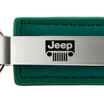 Jeep Grill Leather Key Fob - Green