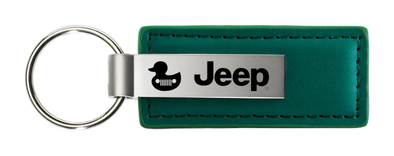 Jeep Duck Leather Key Fob - Green