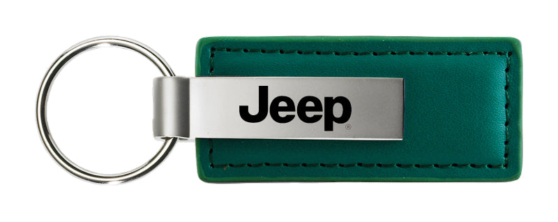 Jeep Leather Key Fob - Green