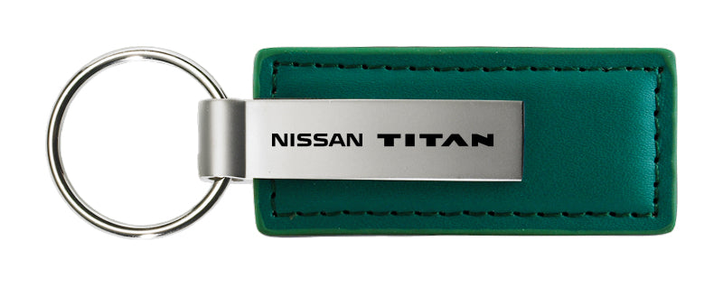 Nissan Titan Leather Key Fob - Green