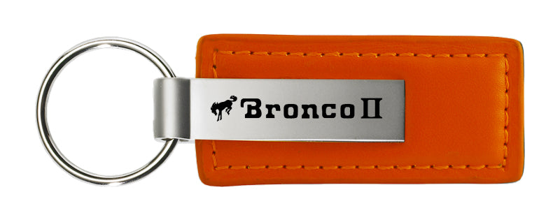 Ford Bronco II Leather Key Fob - Orange