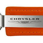 Chrysler Leather Key Fob - Orange