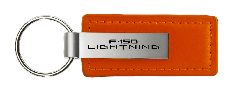 Ford F-150 Lightning Leather Key Fob - Orange