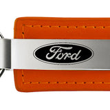 Ford Leather Key Fob - Orange