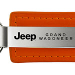 Jeep Grand Wagoneer Leather Key Fob - Orange