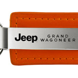 Jeep Grand Wagoneer Leather Key Fob - Orange