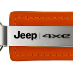 Jeep 4xe Leather Key Fob - Orange