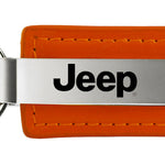 Jeep Leather Key Fob - Orange