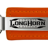 Ram Longhorn Laramie Leather Key Fob - Orange