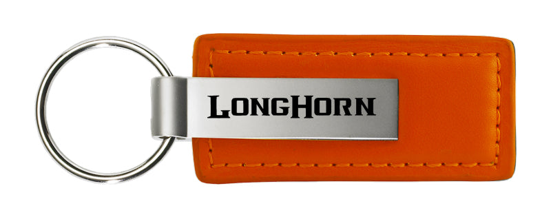 Ram Longhorn Leather Key Fob - Orange