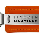 Lincoln Nautilus Leather Key Fob - Orange