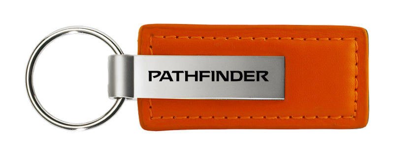 Nissan Pathfinder Leather Key Fob - Orange