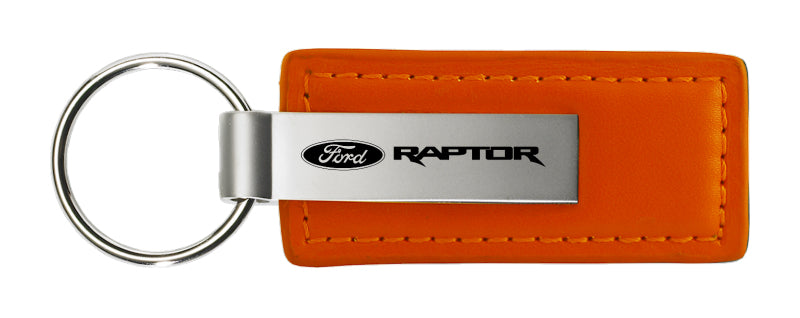 Ford Raptor Leather Key Fob - Orange