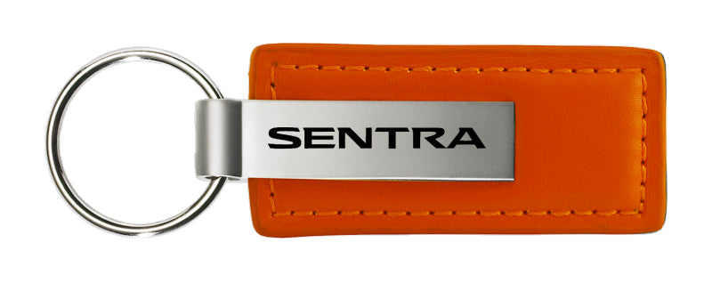 Nissan Sentra Leather Key Fob - Orange