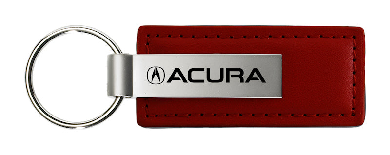 Acura Leather Key Fob - Burgundy