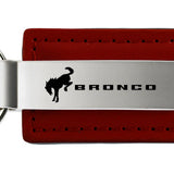 Ford Bronco 2020 Leather Key Fob - Burgundy