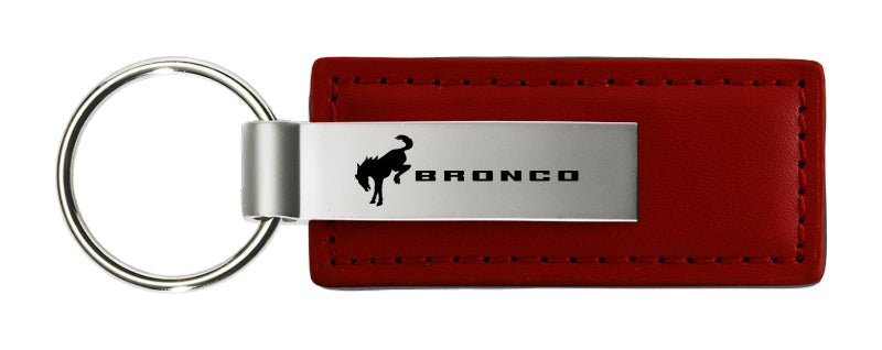 Ford Bronco 2020 Leather Key Fob - Burgundy