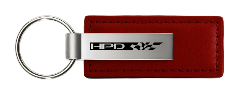 Honda HPD Leather Key Fob - Burgundy