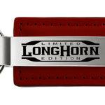 Ram Longhorn Limited Edition Leather Key Fob - Burgundy