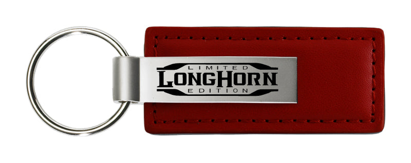 Ram Longhorn Limited Edition Leather Key Fob - Burgundy