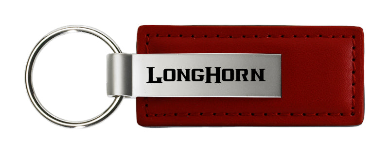 Ram Longhorn Leather Key Fob - Burgundy