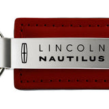 Lincoln Nautilus Leather Key Fob - Burgundy