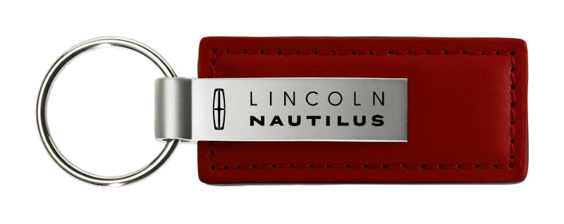 Lincoln Nautilus Leather Key Fob - Burgundy