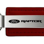 Ford Raptor Leather Key Fob - Burgundy