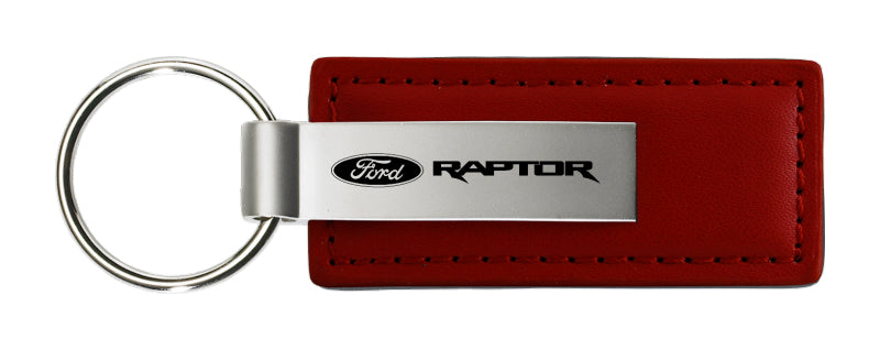 Ford Raptor Leather Key Fob - Burgundy