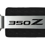 Nissan 350Z Carbon Fiber Leather Key Fob - Black