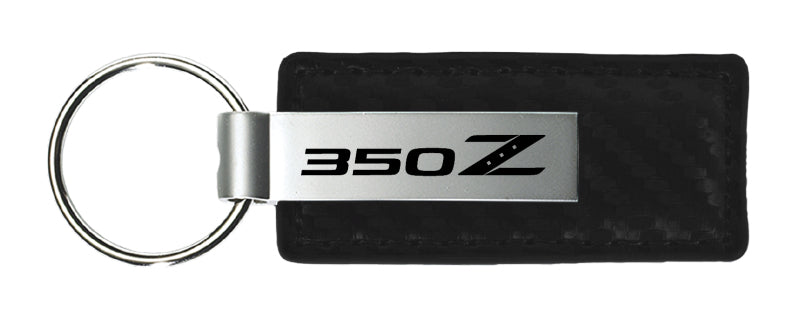 Nissan 350Z Carbon Fiber Leather Key Fob - Black