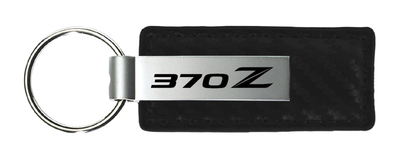 Nissan 370Z Carbon Fiber Leather Key Fob - Black