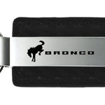 Ford Bronco 2020 Carbon Fiber Leather Key Fob - Black