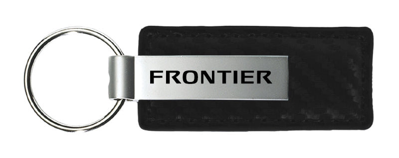 Nissan Frontier Carbon Fiber Leather Key Fob - Black